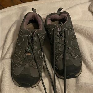 Gray and Black Hiking Shoes